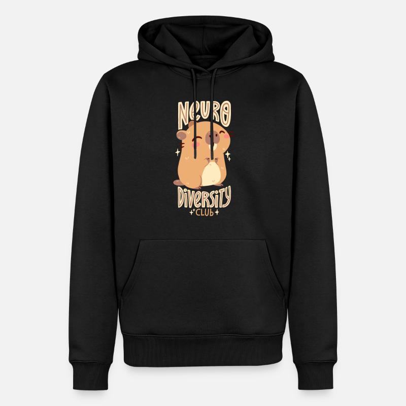 Club de la neurodiversité - Sweat à capuche Premium bio Homme - noir