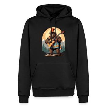 Bigfoot Mexikanischer Mariachi Gitarren Fiesta - Männer Premium Bio Hoodie - Schwarz - Vorne - Nico (187cm)