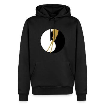 Kintsugi Kintsukuroi - Sweat à capuche Premium bio Homme - noir - Devant - Nico (187cm)