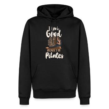 Pilates Instructor Teacher I Look - Männer Premium Bio Hoodie - Schwarz - Vorne - Nico (187cm)