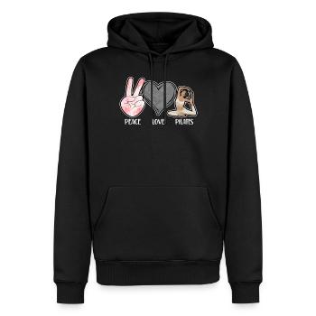 Pilates Instructor Teacher Peace - Männer Premium Bio Hoodie - Schwarz - Vorne - Nico (187cm)