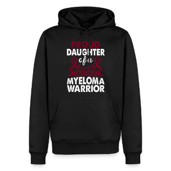 Fille de la sensibilisation au myélome multiple - Sweat à capuche Premium bio Homme - noir - Devant - Nico (187cm)