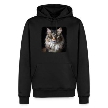 Ragamuffin Chaton Ragamuffin Chat - Sweat à capuche Premium bio Homme - noir - Devant - Nico (187cm)
