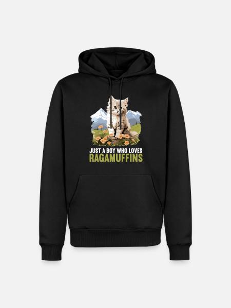 Ragamuffin Kitten Ragamuffin Cat - Men’s Premium Organic Hoodie - black