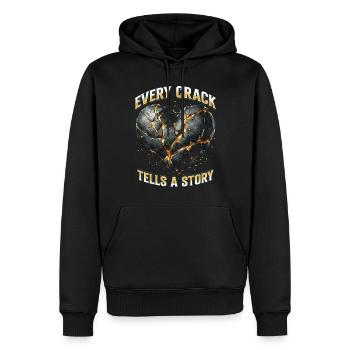 Kintsugi Kintsukuroi Chaque fissure raconte une histoire - Sweat à capuche Premium bio Homme - noir - Devant - Nico (187cm)