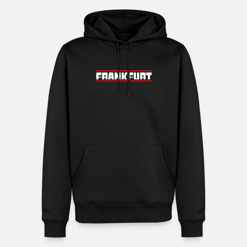 Francfort - Sweat à capuche Premium bio Homme - noir