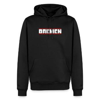 Brême - Sweat à capuche Premium bio Homme - noir - Devant - Nico (187cm)
