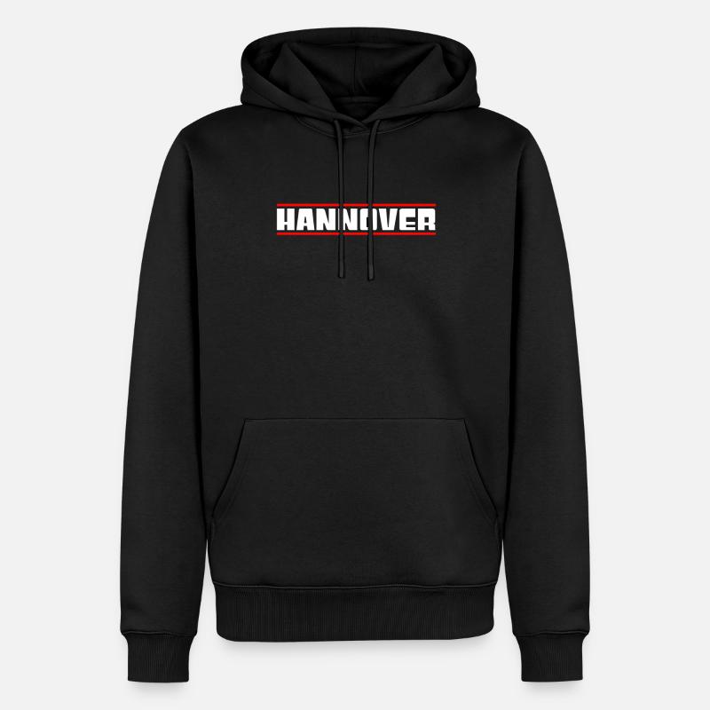Hannover - Männer Premium Bio Hoodie - Schwarz