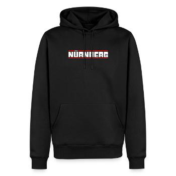 Nuremberg - Men’s Premium Organic Hoodie - black - Front - Nico (187cm)
