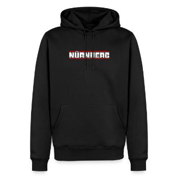 Nuremberg - Men’s Premium Organic Hoodie - black - Front - Nico (187cm)
