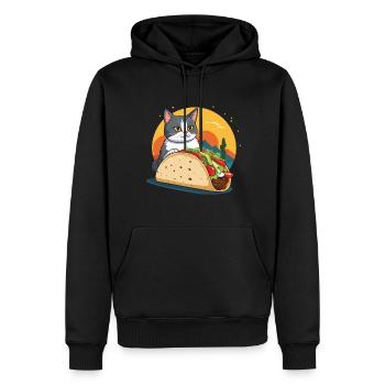 Taco Cat Cinco De Mayo Conception esthétique drôle - Sweat à capuche Premium bio Homme - noir - Devant - Nico (187cm)