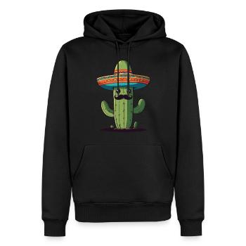 Cactus Fiesta Vacances Mexicaines Drôle - Sweat à capuche Premium bio Homme - noir - Devant - Nico (187cm)