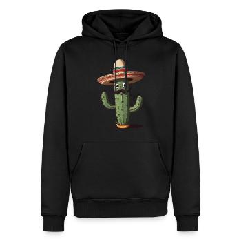 Cactus Fiesta Cactus avec Sombrero Funny Design - Sweat à capuche Premium bio Homme - noir - Devant - Nico (187cm)