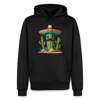 Cactus Fiesta Vacances Mexicaines Drôle - Sweat à capuche Premium bio Homme - noir - Devant - Nico (187cm)