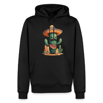 Cactus Fiesta Vacances Mexicaines Drôle - Sweat à capuche Premium bio Homme - noir - Devant - Nico (187cm)