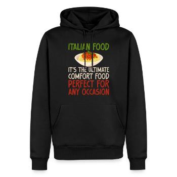 Italian Food Gifts - Männer Premium Bio Hoodie - Schwarz - Vorne - Nico (187cm)