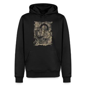 Horologie Stunde Bedeutung Uhrmacher - Männer Premium Bio Hoodie - Schwarz - Vorne - Nico (187cm)
