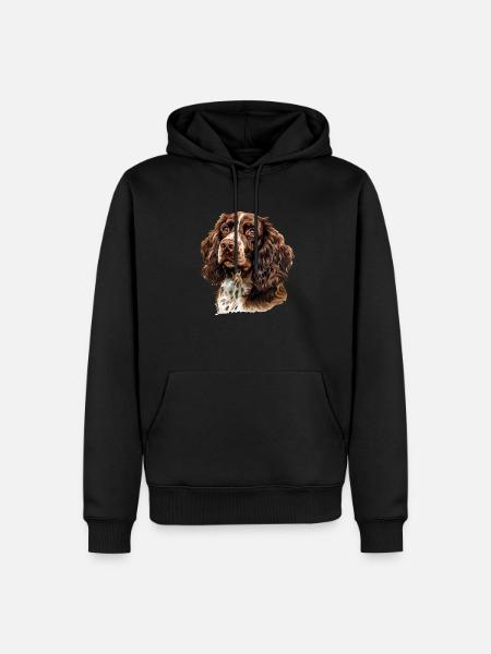 Springer Spaniel - Men’s Premium Organic Hoodie - black