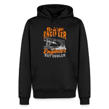 Brückenbauingenieur Bauingenieurwesen - Männer Premium Bio Hoodie - Schwarz - Vorne - Nico (187cm)