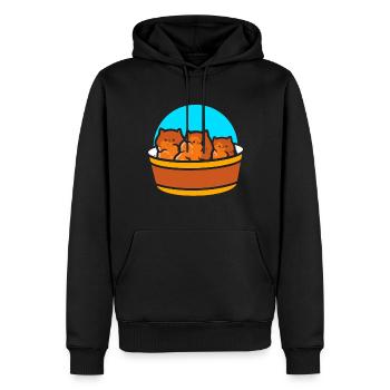 Kätzchen Nuggets Süßer Fast Food Katzen Food - Männer Premium Bio Hoodie - Schwarz - Vorne - Nico (187cm)