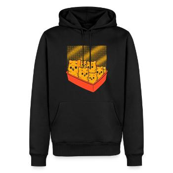 Kätzchen Nuggets Süßer Fast Food Katzen Food - Männer Premium Bio Hoodie - Schwarz - Vorne - Nico (187cm)