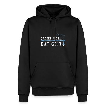 Hamburg Hanseatic City North German Low German - Men’s Premium Organic Hoodie - black - Front - Nico (187cm)