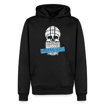 Hambourg Ville hanséatique Allemagne du Nord Bas-allemand - Sweat à capuche Premium bio Homme - noir - Devant - Nico (187cm)