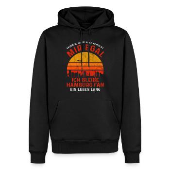 Hamburg Hanseatic City North German Low German - Men’s Premium Organic Hoodie - black - Front - Nico (187cm)