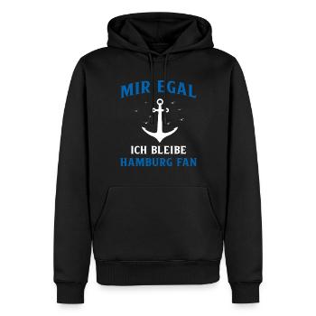Hamburg Hanseatic City North German Low German - Men’s Premium Organic Hoodie - black - Front - Nico (187cm)