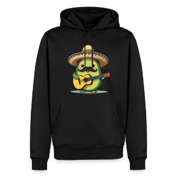Avocado Mexikanischer Mariachi Gitarren Fiesta - Männer Premium Bio Hoodie - Schwarz - Vorne - Nico (187cm)