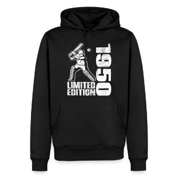 Limited Edition 1950 Limited Edition Cricket - Männer Premium Bio Hoodie - Schwarz - Vorne - Nico (187cm)