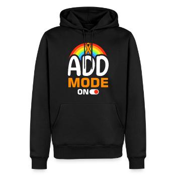 Aufmerksamkeitsdefizit Hyperaktivitätsstörung ADS - Männer Premium Bio Hoodie - Schwarz - Vorne - Nico (187cm)