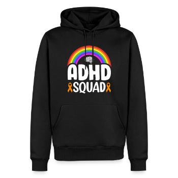 Aufmerksamkeitsdefizit Hyperaktivitätsstörung ADS - Männer Premium Bio Hoodie - Schwarz - Vorne - Nico (187cm)