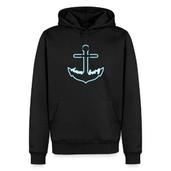 Hambourg Tshirt cadeau Moin Hamburch Football - Sweat à capuche Premium bio Homme - noir - Devant - Nico (187cm)