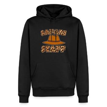 African Safari Zoo Safari Animal motif imprimé - Sweat à capuche Premium bio Homme - noir - Devant - Nico (187cm)