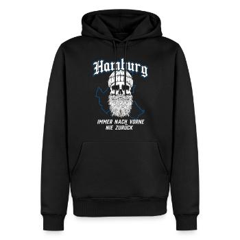 Hambourg Tshirt cadeau Moin Hamburch Football - Sweat à capuche Premium bio Homme - noir - Devant - Nico (187cm)