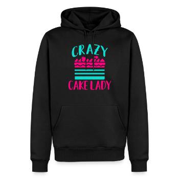 Cake Lover Cake Gift - Sweat à capuche Premium bio Homme - noir - Devant - Nico (187cm)