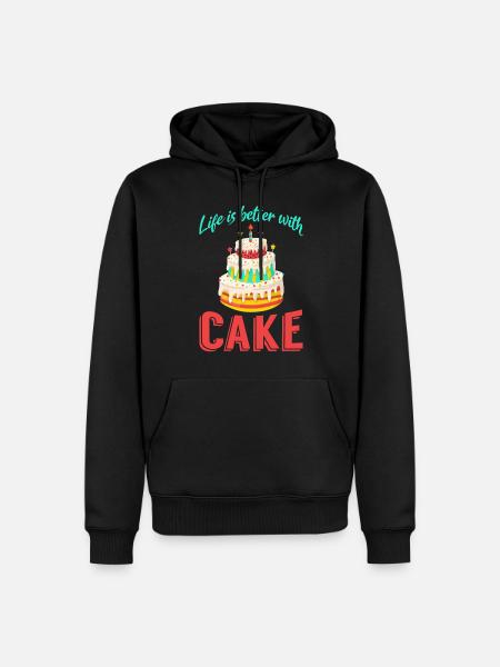 Cake Lover Cake Gift - Männer Premium Bio Hoodie - Schwarz