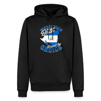 Nicaragua Nicaraguan By Birth Proud By Choice - Männer Premium Bio Hoodie - Schwarz - Vorne - Nico (187cm)