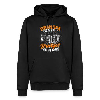 Brückenbauingenieur Opa Bauingenieurwesen - Männer Premium Bio Hoodie - Schwarz - Vorne - Nico (187cm)