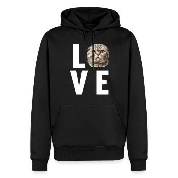 Scottish Fold Kätzchen Scottish Fold Katze - Männer Premium Bio Hoodie - Schwarz - Vorne - Nico (187cm)