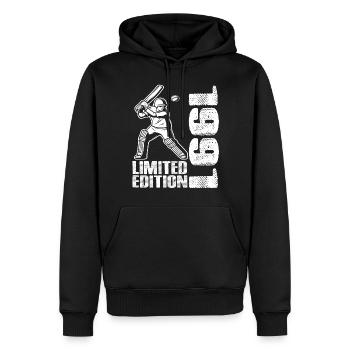 Limited Edition 1991 Limited Edition Cricket - Männer Premium Bio Hoodie - Schwarz - Vorne - Nico (187cm)
