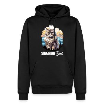Siberian Cat Sibirische Katze - Männer Premium Bio Hoodie - Schwarz - Vorne - Nico (187cm)