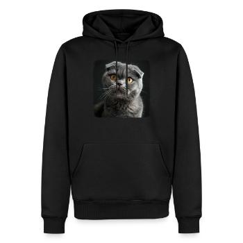Scottish Fold Kätzchen Scottish Fold Katze - Männer Premium Bio Hoodie - Schwarz - Vorne - Nico (187cm)