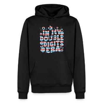 Décoration d’anniversaire à deux chiffres filles 10 - Sweat à capuche Premium bio Homme - noir - Devant - Nico (187cm)