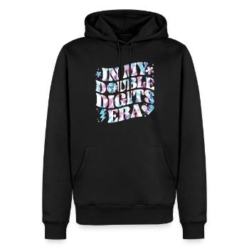 Décoration d’anniversaire à deux chiffres filles 10 - Sweat à capuche Premium bio Homme - noir - Devant - Nico (187cm)