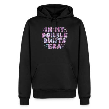 Décoration d’anniversaire à deux chiffres filles 10 - Sweat à capuche Premium bio Homme - noir - Devant - Nico (187cm)