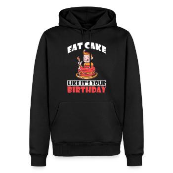 Cake Lover Cake Gift - Sweat à capuche Premium bio Homme - noir - Devant - Nico (187cm)