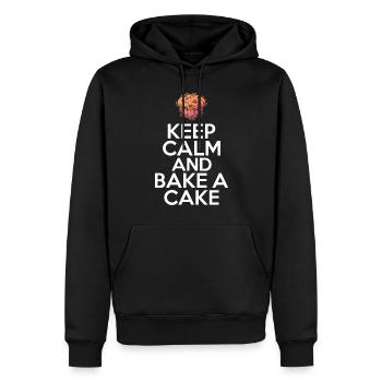 Cadeau de gâteau d’amant de gâteau - Sweat à capuche Premium bio Homme - noir - Devant - Nico (187cm)
