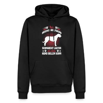 Irischer Wolfshund schnarcht lauter Windhund - Männer Premium Bio Hoodie - Schwarz - Vorne - Nico (187cm)